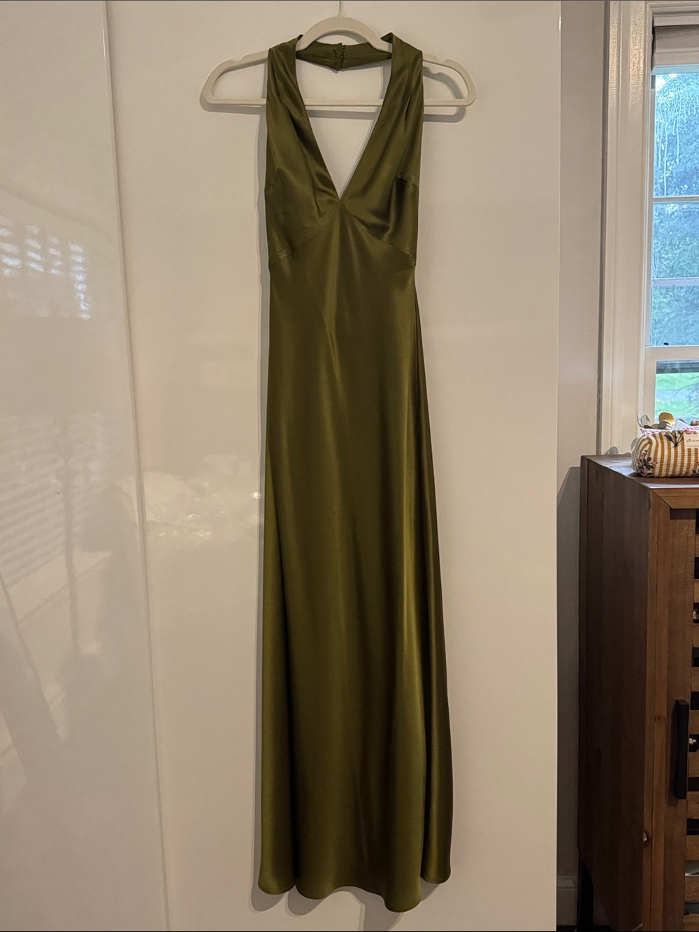 Reformation Daniela Silk Dress Seasonal color pear